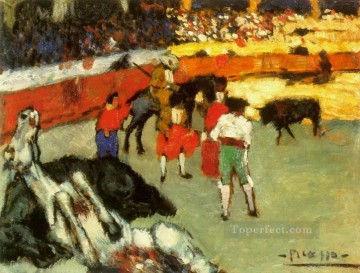  taureaux Pintura - Courses de taureaux2 1900 cubista